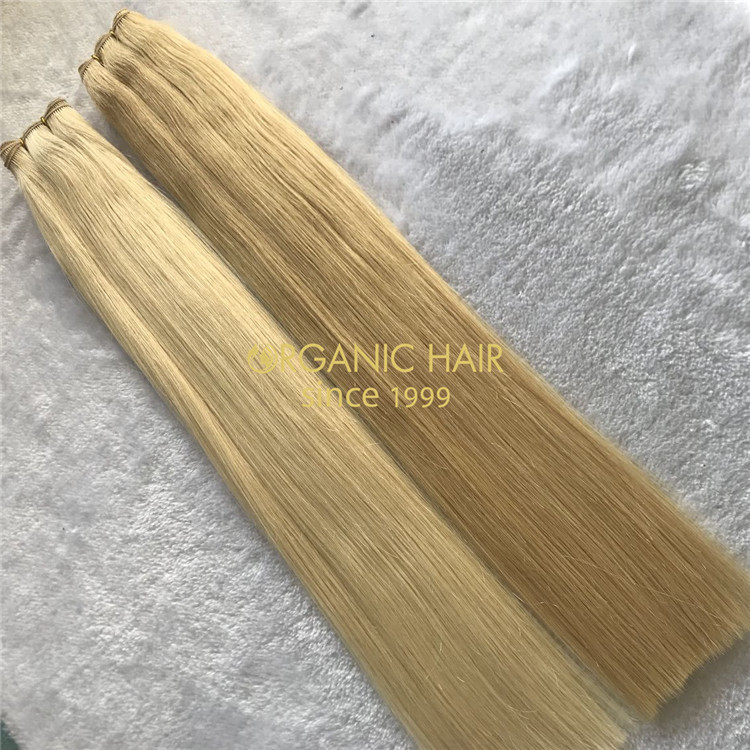 Human full cuticle hand tied weft hair on sale X165